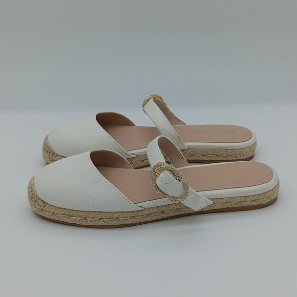 ๐ NWOT Stuart Weitzman Crystal Buckle Espadrilles - Picture 11 of 16
